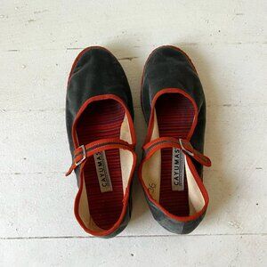 Cayumas Venetian Slippers - Grey/Orange (Size 36)